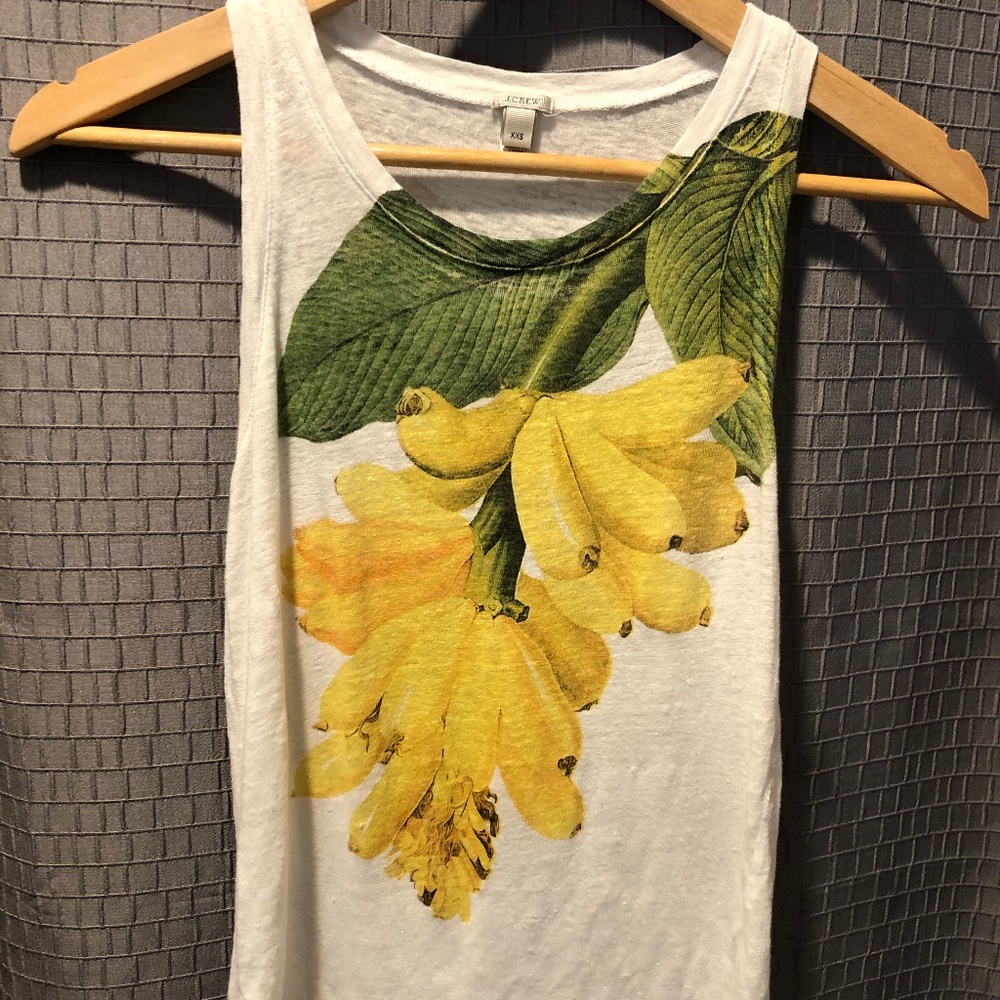 JCrew white linen tank--bananas!—XXS